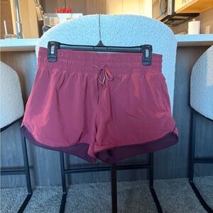 Lululemon Athletica 3” Reversible Burgundy Athletic Shorts